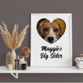 Póster Foto personalizada del perro de la hermana mayor