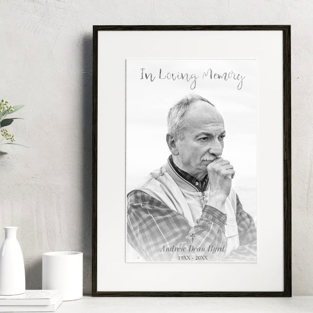 Póster Foto personalizada en blanco y negro para servicio (Subido por el creador)