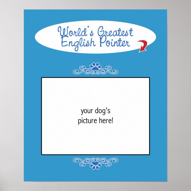 Póster Foto personalizada! Puntero inglés más grande del  (Frente)