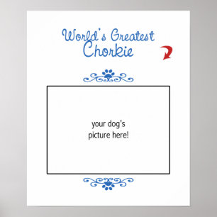 Póster Foto personalizada! Worlds Greatest Chorkie