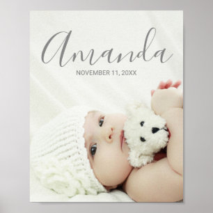 Póster Foto personalizado con nombre y texto personalizad