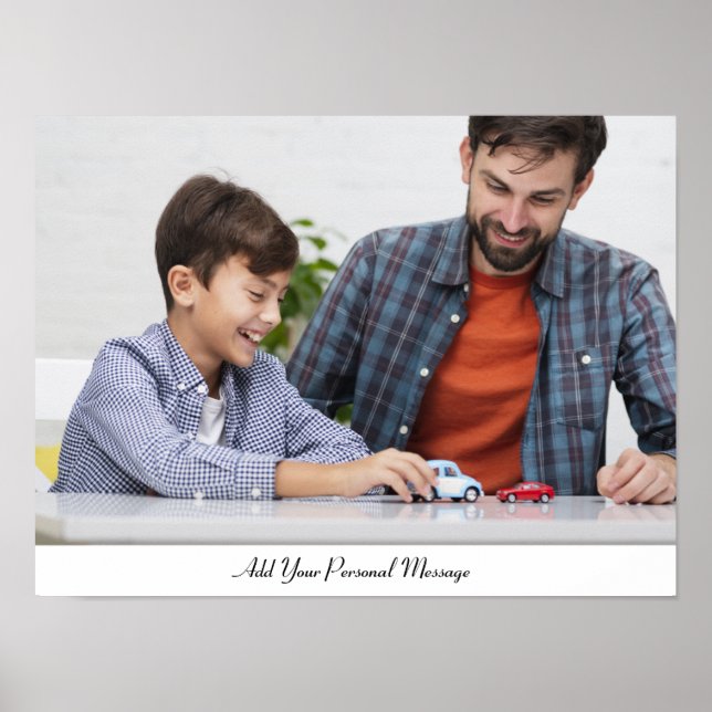 Póster Foto personalizado con texto personalizado (Frente)