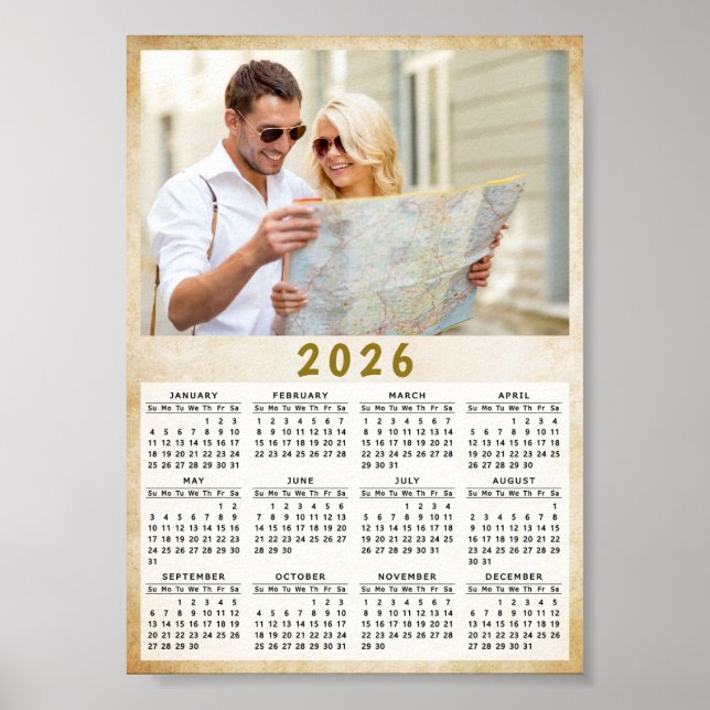 Póster Foto Personalizado de Calendar 2026 (Frente)