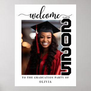 Póster Foto Personalizado de signo de bienvenida de gradu