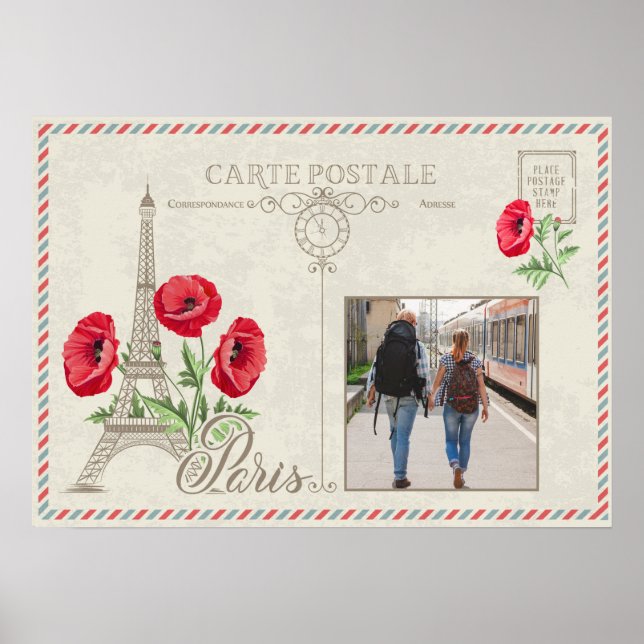 Póster Foto personalizado Paris Francia poster (Frente)