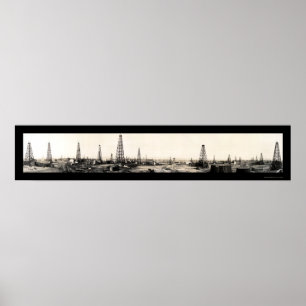 Póster Foto petrolera de Wichita City TX 1919