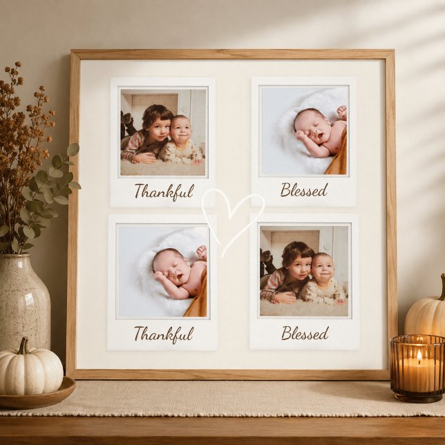 Póster Foto Polaroid Agradecida y Bendecida | Regalo Pers (Subido por el creador)