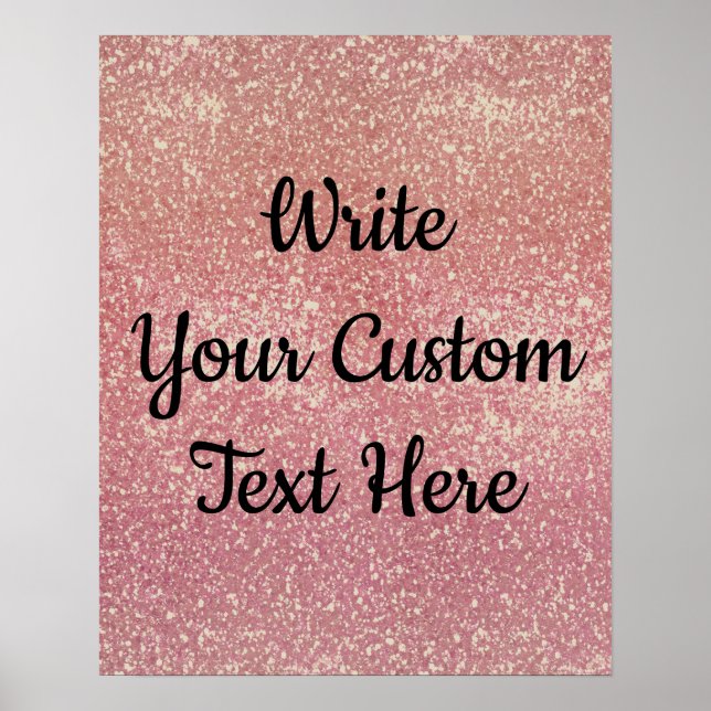 Póster Foto Prop Fiesta Aniversario Cumpleaños Rosa Dorad (Frente)