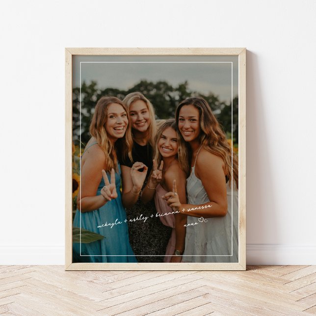 Póster Foto Recuerdo de Mejores Amigos con Letra Minimali (Subido por el creador)