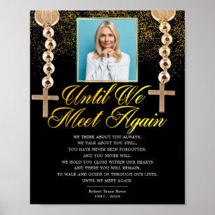 Póster Foto religiosa elegante Rótulo de poema funerario 