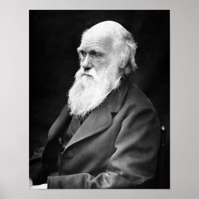 Póster Foto retrato de Charles Darwin (Frente)