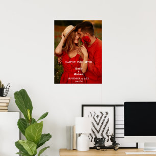 Póster Foto romántica moderna Boda elegante