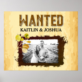 Póster Foto Rustic WANTED 🤠 Boda occidental