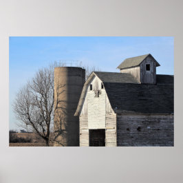 Póster Foto Rustic White Barn