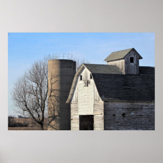 Póster Foto Rustic White Barn