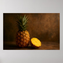 Foto rústica grunge de piña y rodaja de piña