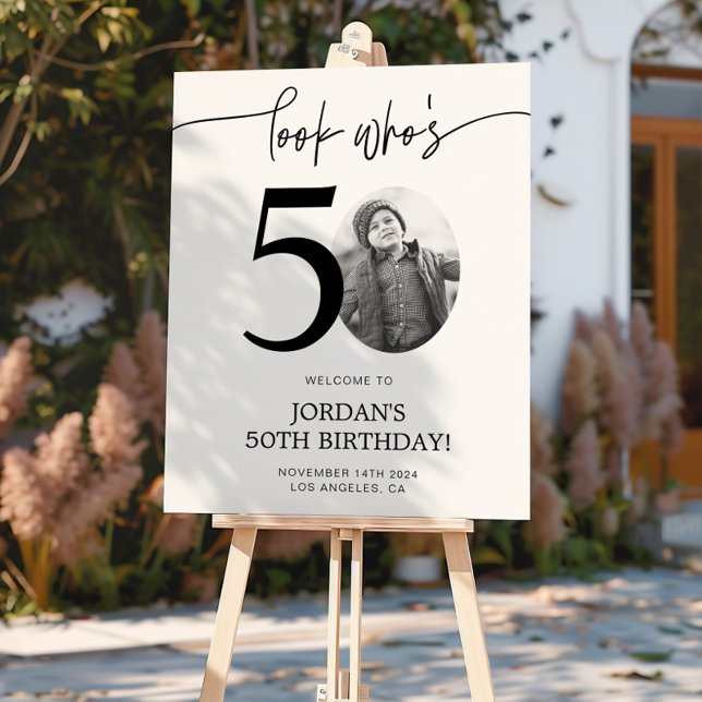 Póster Foto: Signo de bienvenida de cumpleaños número 50  (Subido por el creador)