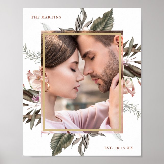 Póster Foto simple botánica única (Frente)