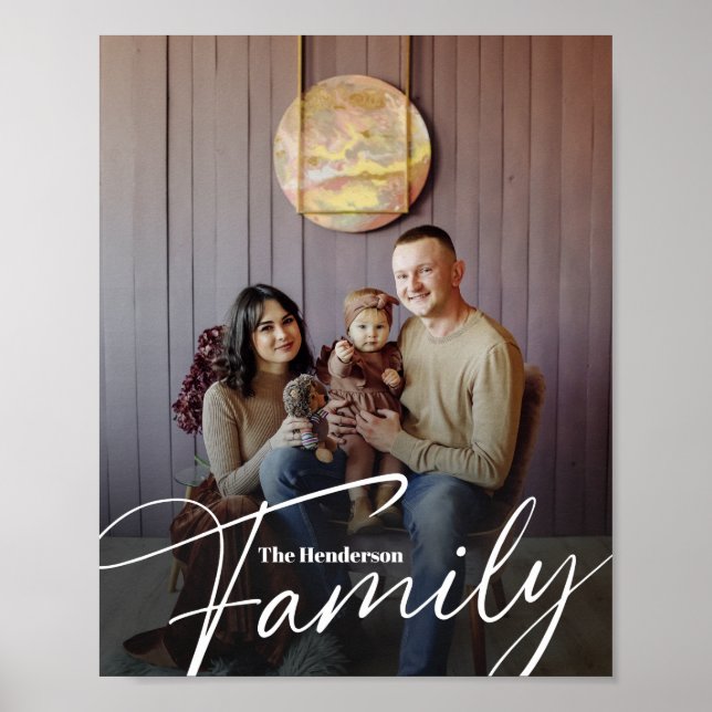 Póster Foto simple de la familia de Personalizados (Frente)