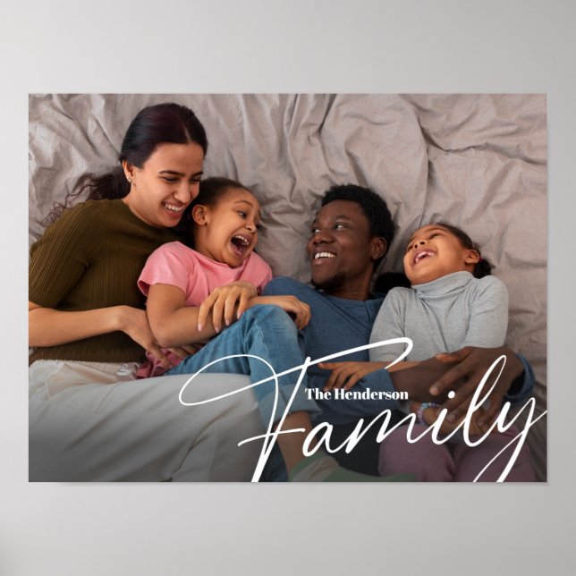 Póster Foto simple de la familia de Personalizados (Frente)