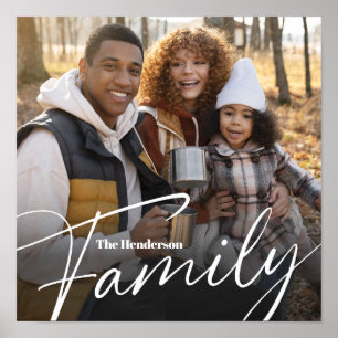 Póster Foto simple de la familia de Personalizados