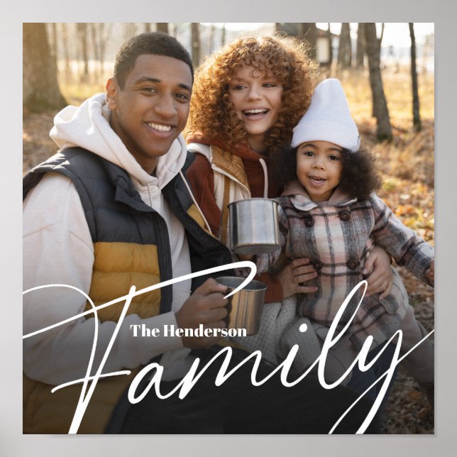 Póster Foto simple de la familia de Personalizados (Frente)