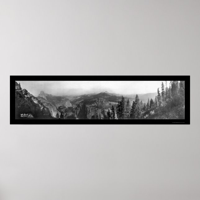 Póster Foto superior de Yosemite CA 1911 (Frente)