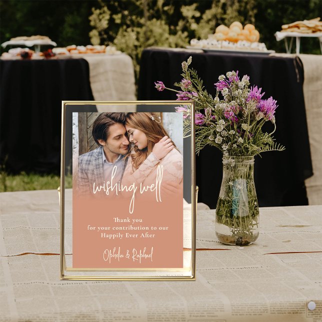 Póster Foto Superposición Deseando Boda Terracotta (Available printed or as a printable digital download, Frame is for illustrative purposes only)