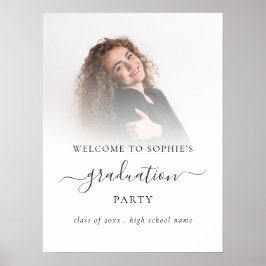 Póster Foto superpuesta Bienvenidos a la fiesta de gradua