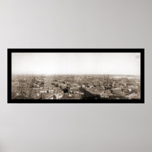 Póster Foto temprana 1894 de Boston Panview