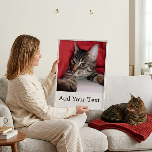 Póster Foto trasera personalizada y texto opcional person