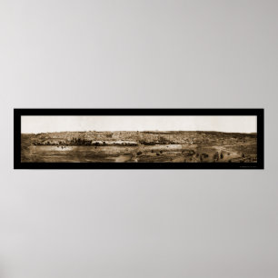 Póster Foto vieja 1865 de Jerusalén Panview