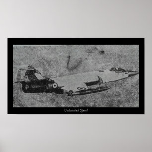 Póster Foto vieja del avión de combate de F-104