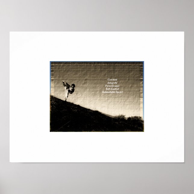 Póster 'Foto vieja', Taekwondo tiende poster (Frente)