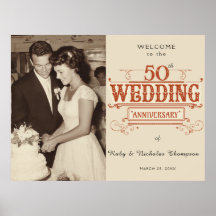Foto Vintage Bienvenida Aniversario de Bodas 50