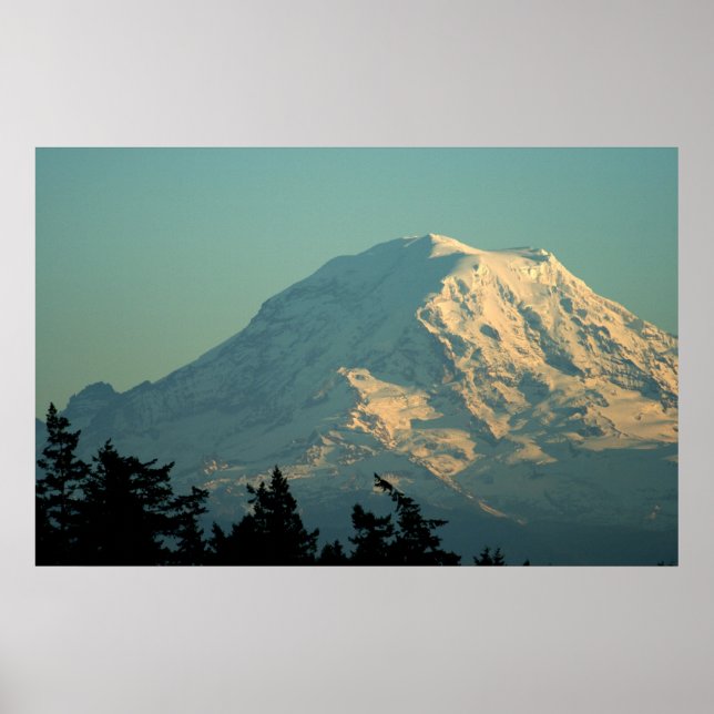 Póster Foto: Winter Mt. Rainier (Frente)