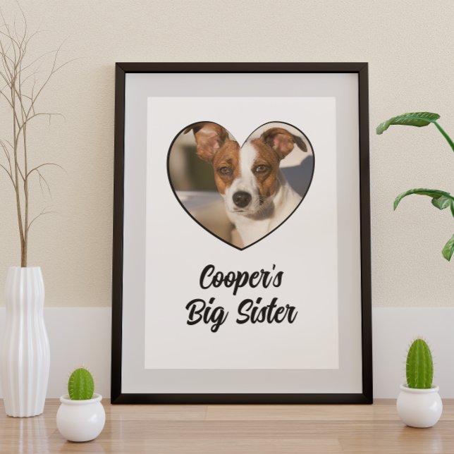 Póster Foto y texto personalizados de Perro hermano mayor (Subido por el creador)