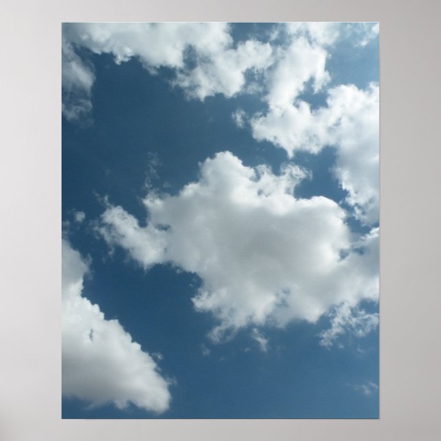Póster Fotografía abstracta de cielo nublado (Frente)