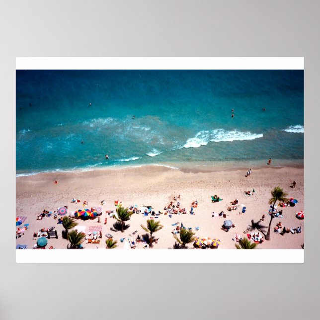 Póster Fotografía aérea de Fort Lauderdale Beach con vist (Frente)
