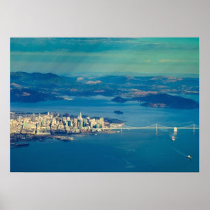 Póster Fotografía aérea de la bahía de San Francisco