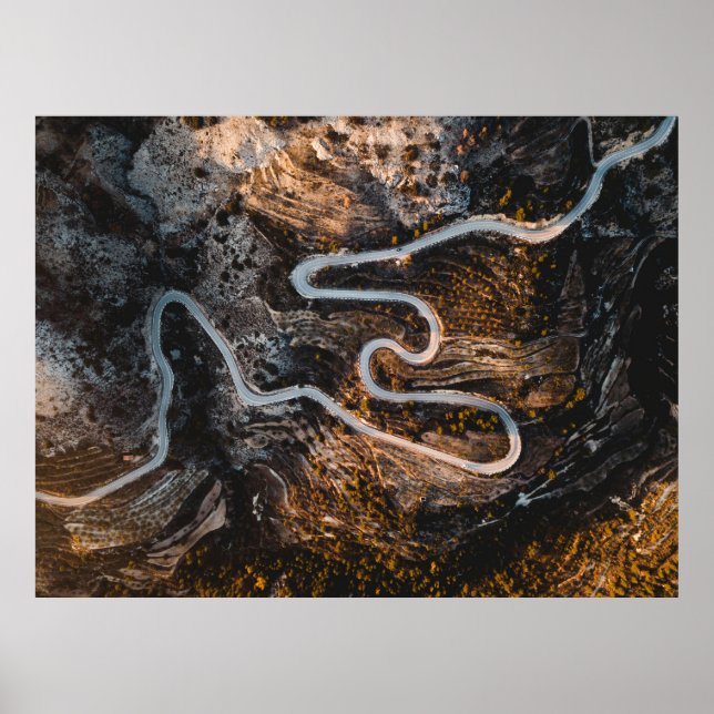 PÓSTER FOTOGRAFÍA AÉREA DE LA CARRETERA (Frente)