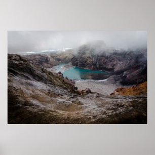 PÓSTER FOTOGRAFÍA AÉREA DEL LAGO CUBIERTA CON FOLLETAS