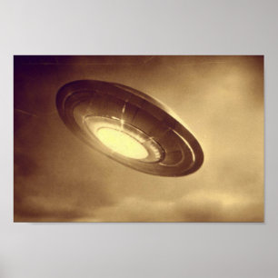 Póster Fotografía antigua de un OVNI