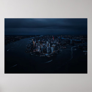 PÓSTER FOTOGRAFÍA ÁREA DE EDIFICIOS DE LA CIUDAD