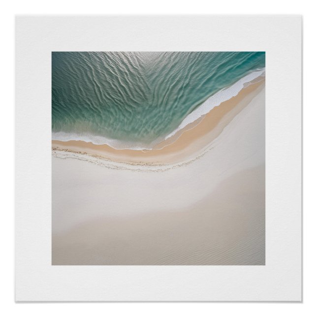 Póster Fotografía Beach Sand Beige Neutral Blue (Anverso)