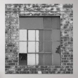 Póster Fotografía blanco y negro de la ventana