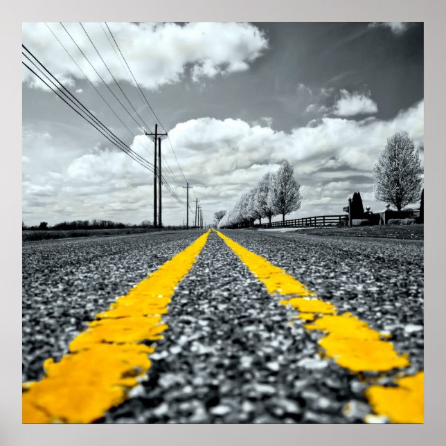 Póster Fotografía creativa de la carretera de asfalto ama (Frente)