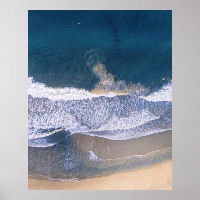 PÓSTER FOTOGRAFÍA DE ALTO ÁNGULO DE LA PLAYA (Frente)