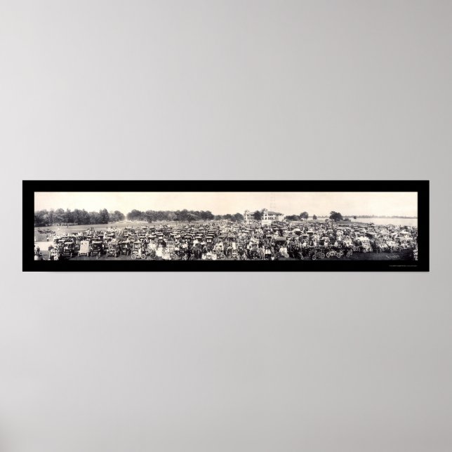 Póster Fotografía de Automobile Panorama 1909 (Frente)