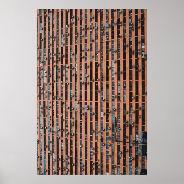 Póster Fotografía de bajo ángulo de la construcción (Frente)